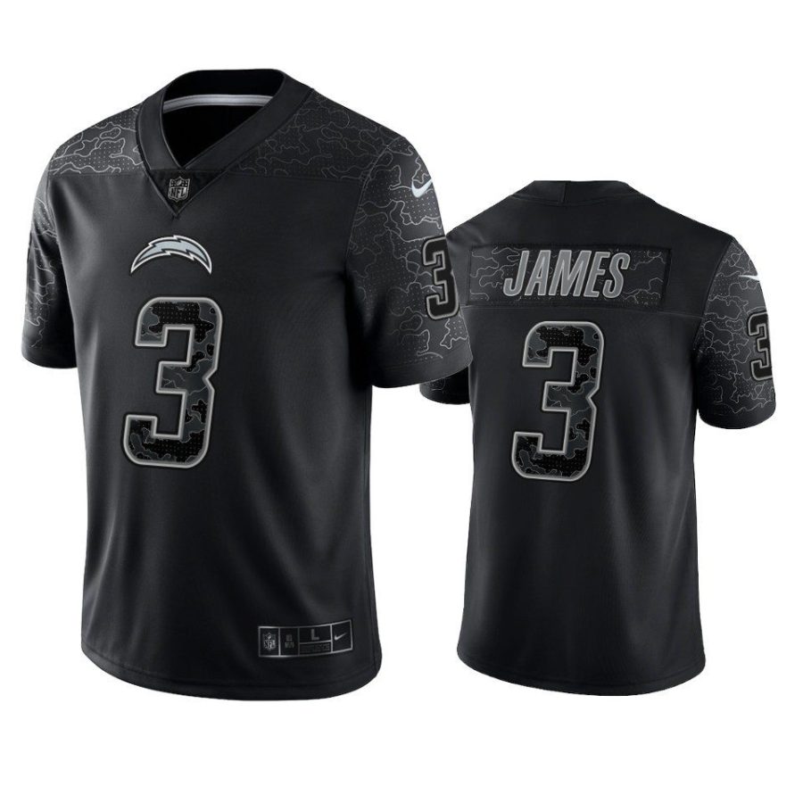 derwin james chargers reflective limited black jersey