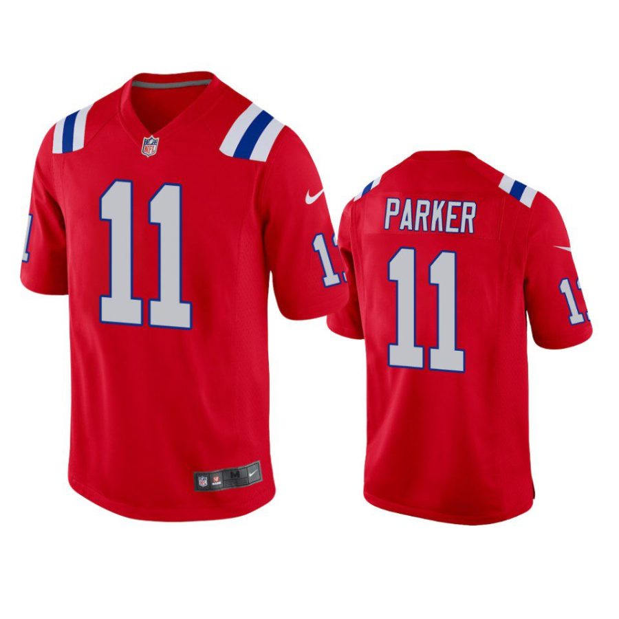 devante parker patriots red alternate game jersey