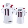 devante parker patriots white game jersey