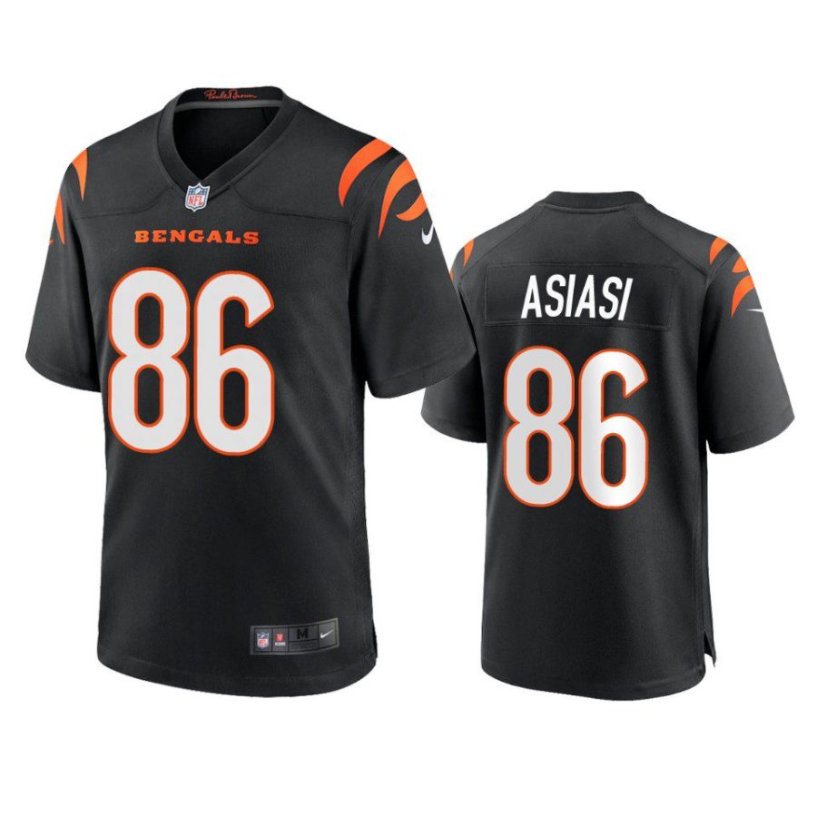 devin asiasi bengals black game jersey