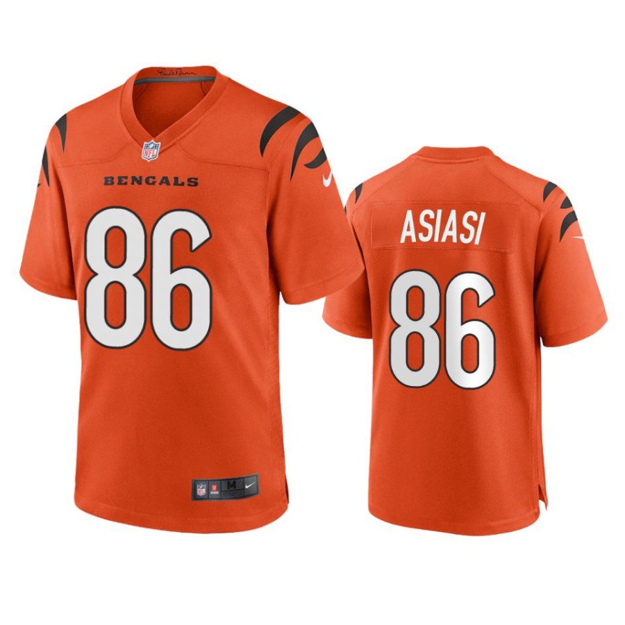 devin asiasi bengals orange game jersey