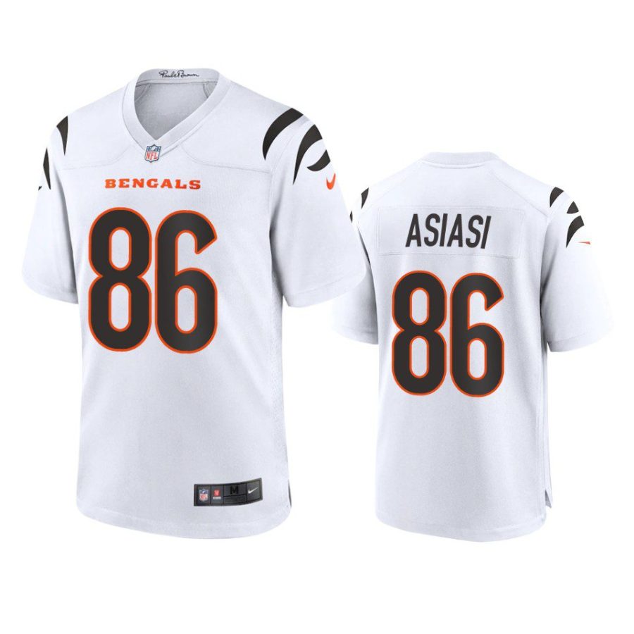 devin asiasi bengals white game jersey