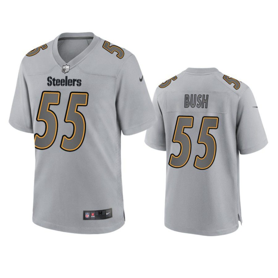 devin bush steelers gray atmosphere fashion game jersey