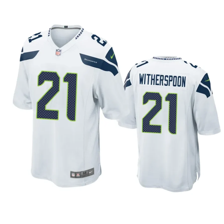 devon witherspoon seahawks white game jersey