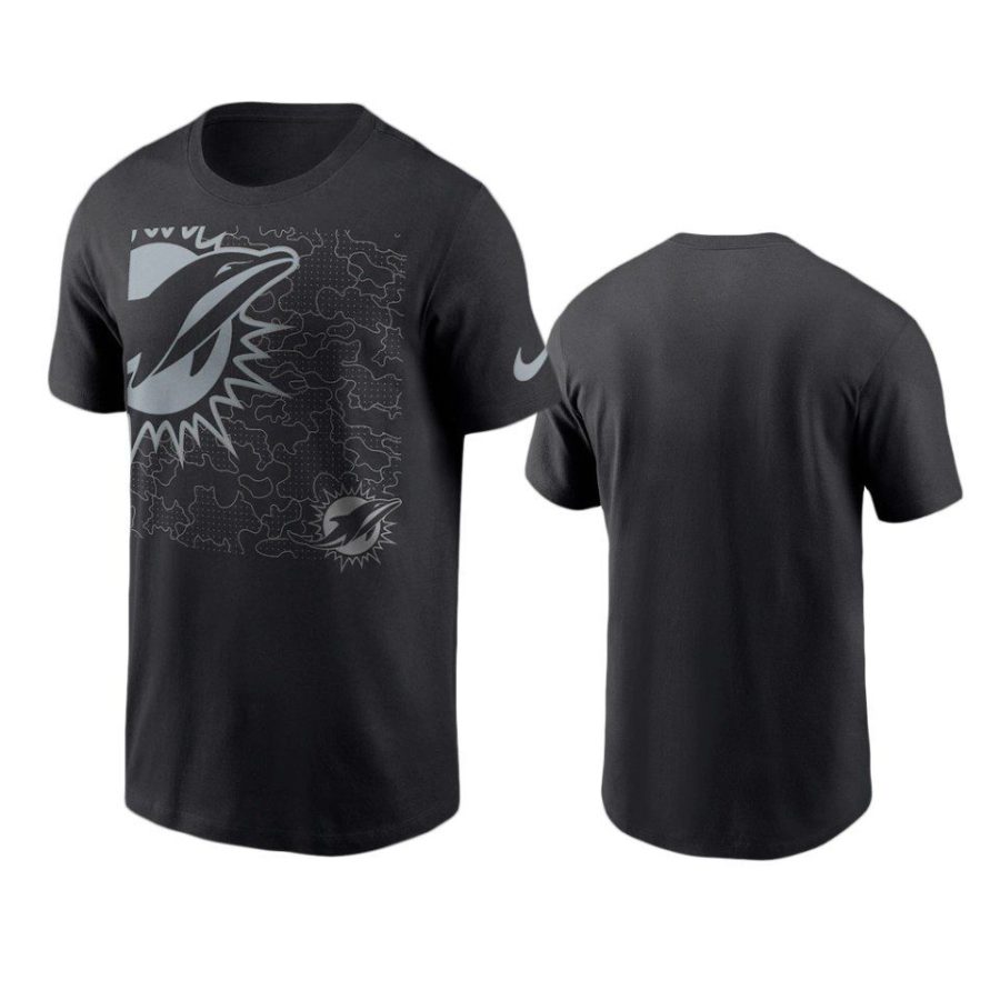 dolphins black rflctv t shirt