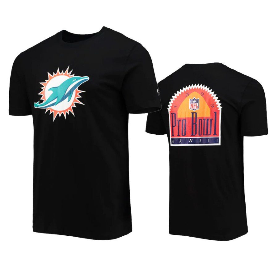 dolphins black team logo 1993 pro bowl t shirt