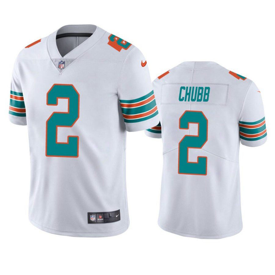 dolphins bradley chubb white alternate vapor limited jersey