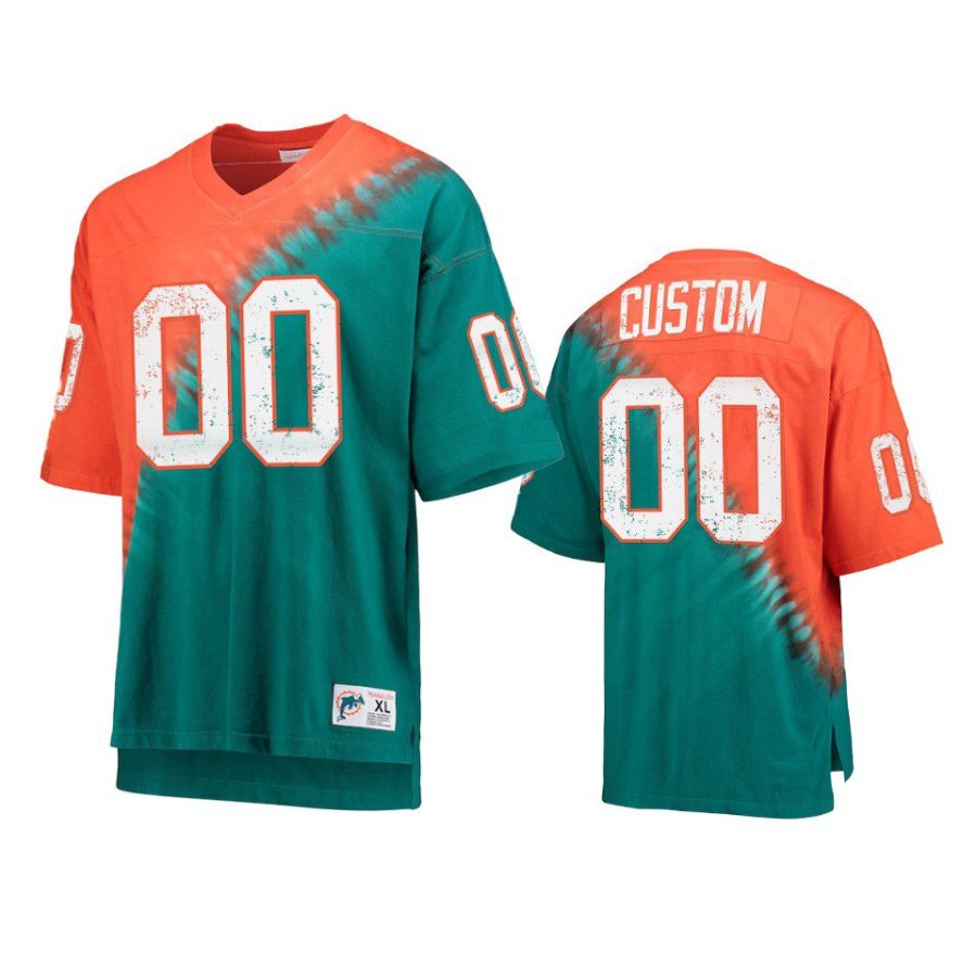 dolphins custom orange aqua retro t shirt