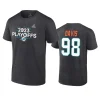 dolphins raekwon davis heather charcoal 2023 nfl playoffs name number t shirt