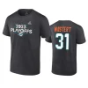 dolphins raheem mostert heather charcoal 2023 nfl playoffs name number t shirt