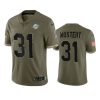 dolphins raheem mostert olive limited 2022 salute to service jersey