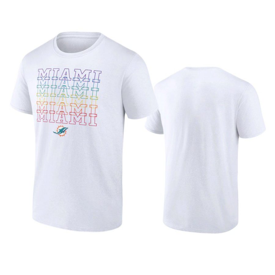 dolphins white city pride t shirt