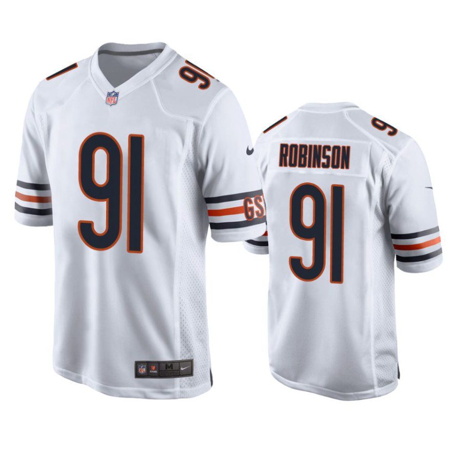 dominique robinson bears game white jersey