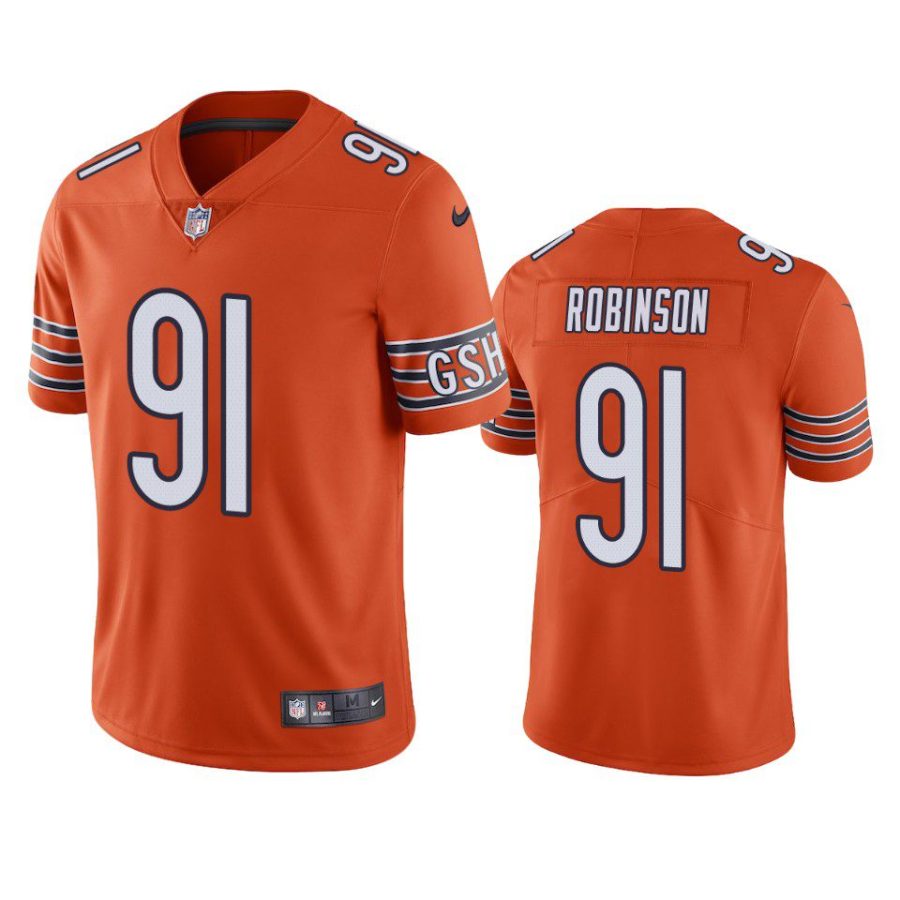 dominique robinson bears vapor limited orange jersey