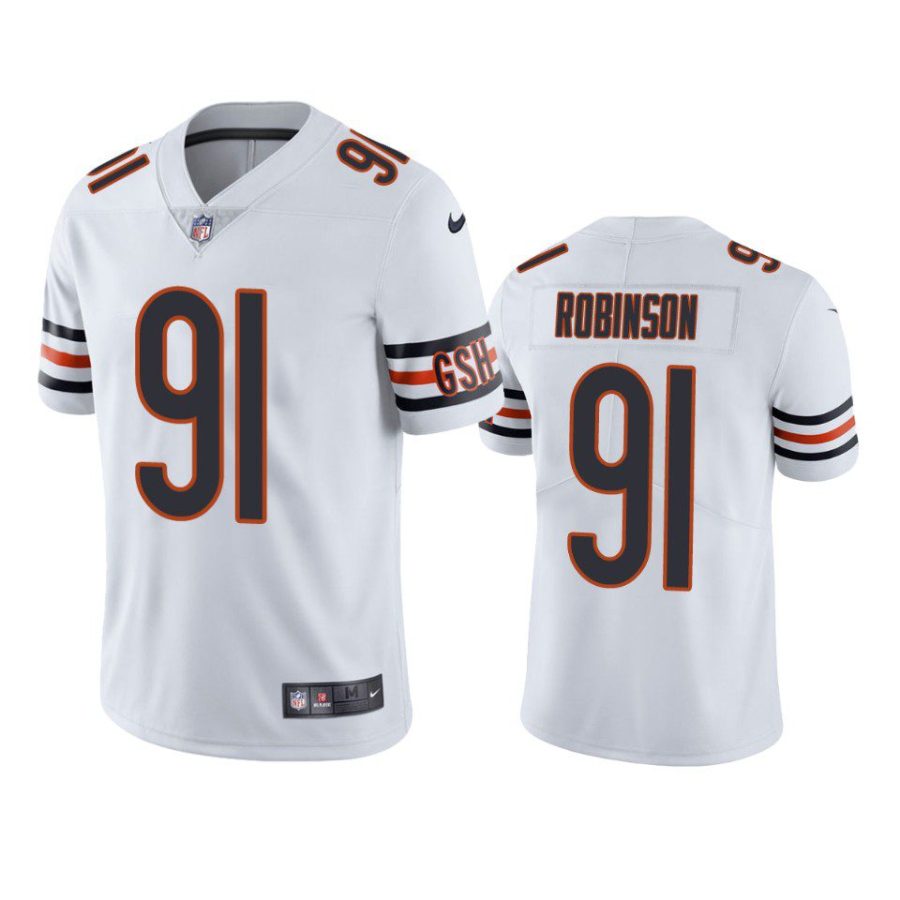 dominique robinson bears vapor limited white jersey