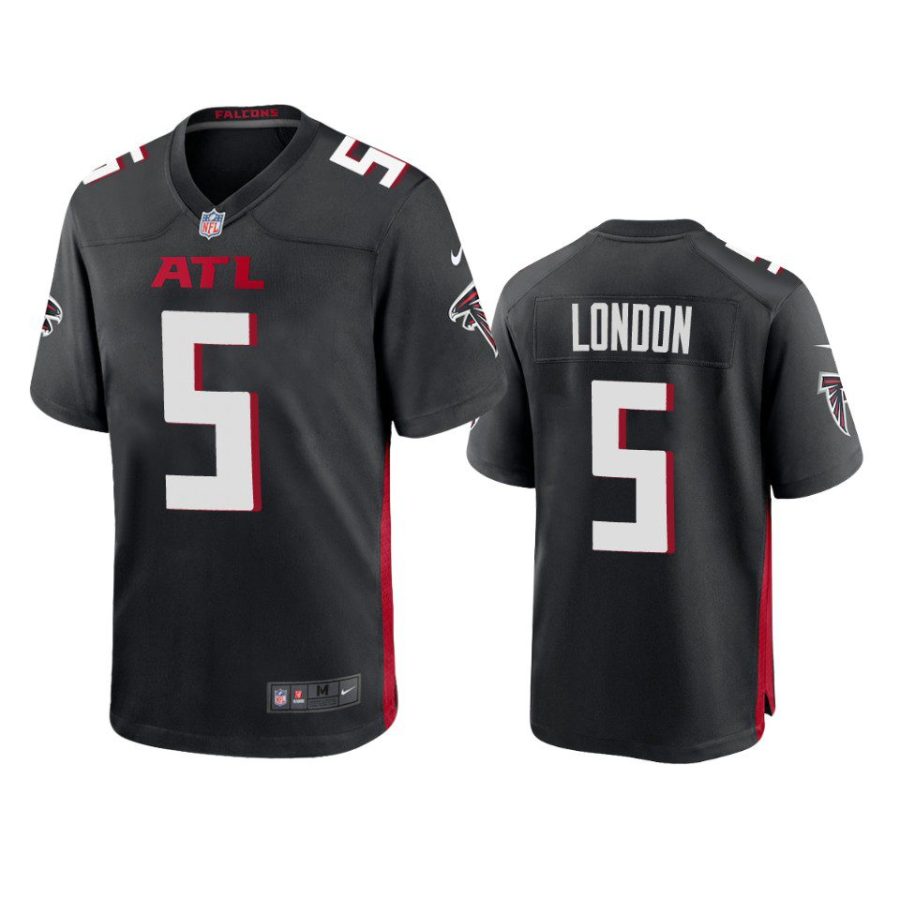 drake london falcons black game jersey