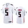 drake london falcons white game jersey