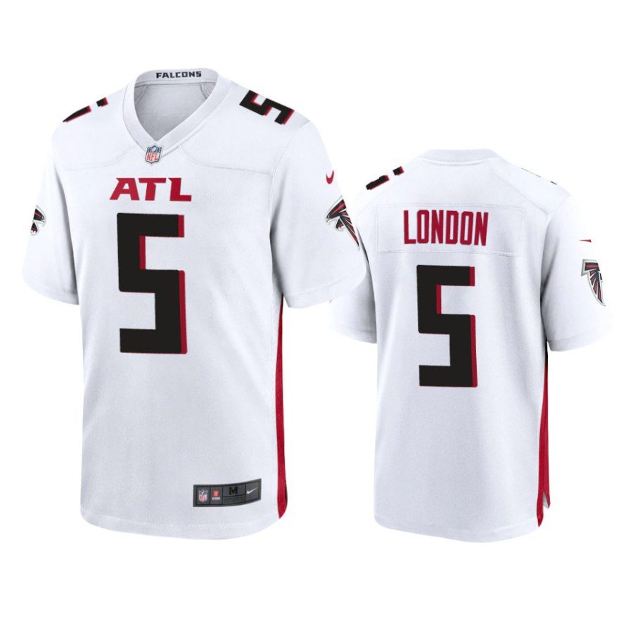 drake london falcons white game jersey