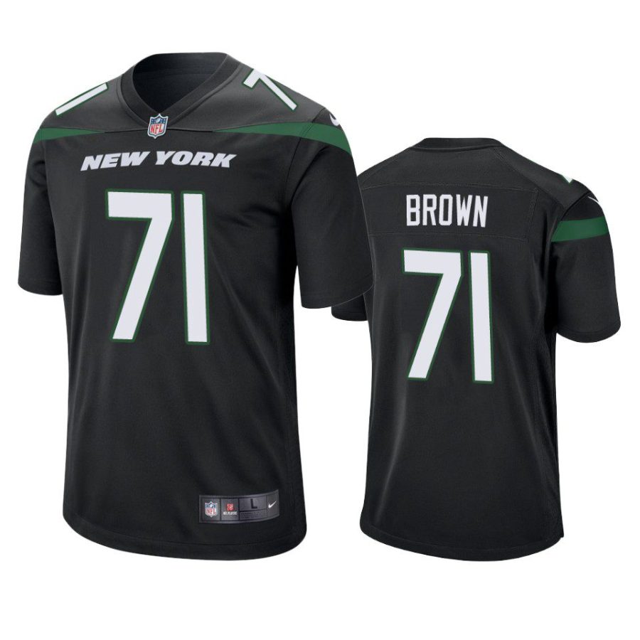 duane brown jets game black jersey