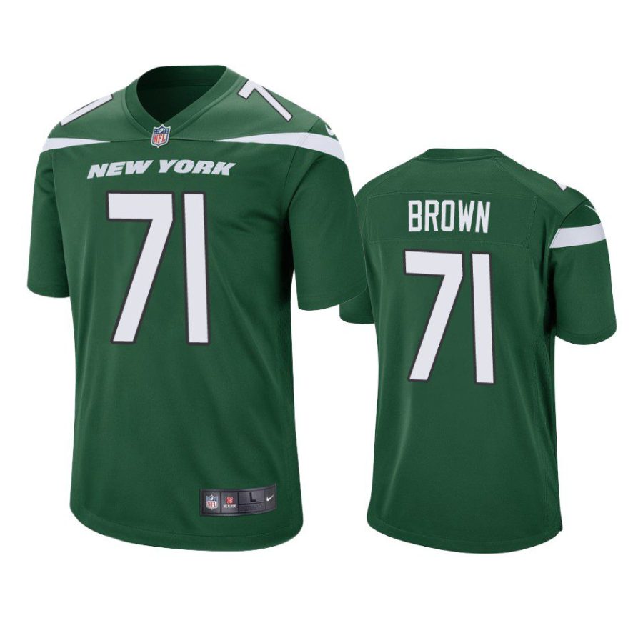 duane brown jets game green jersey