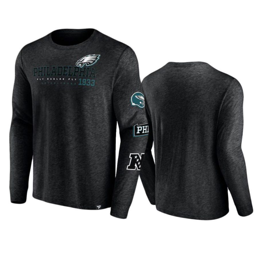 eagles black high whip pitcher long sleeve t shirt