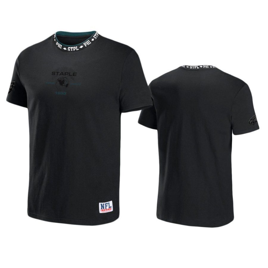 eagles black staple globe t shirt