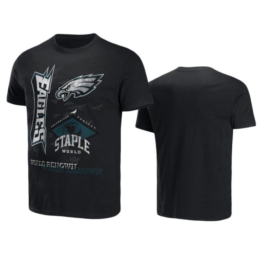 eagles black staple world renowned t shirt