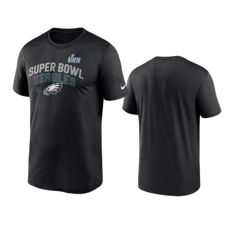 eagles black super bowl lvii lockup t shirt