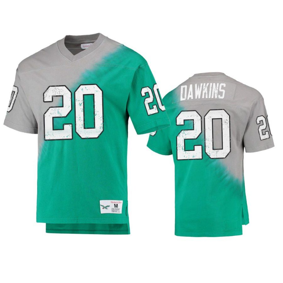 eagles brian dawkins gray green retro t shirt