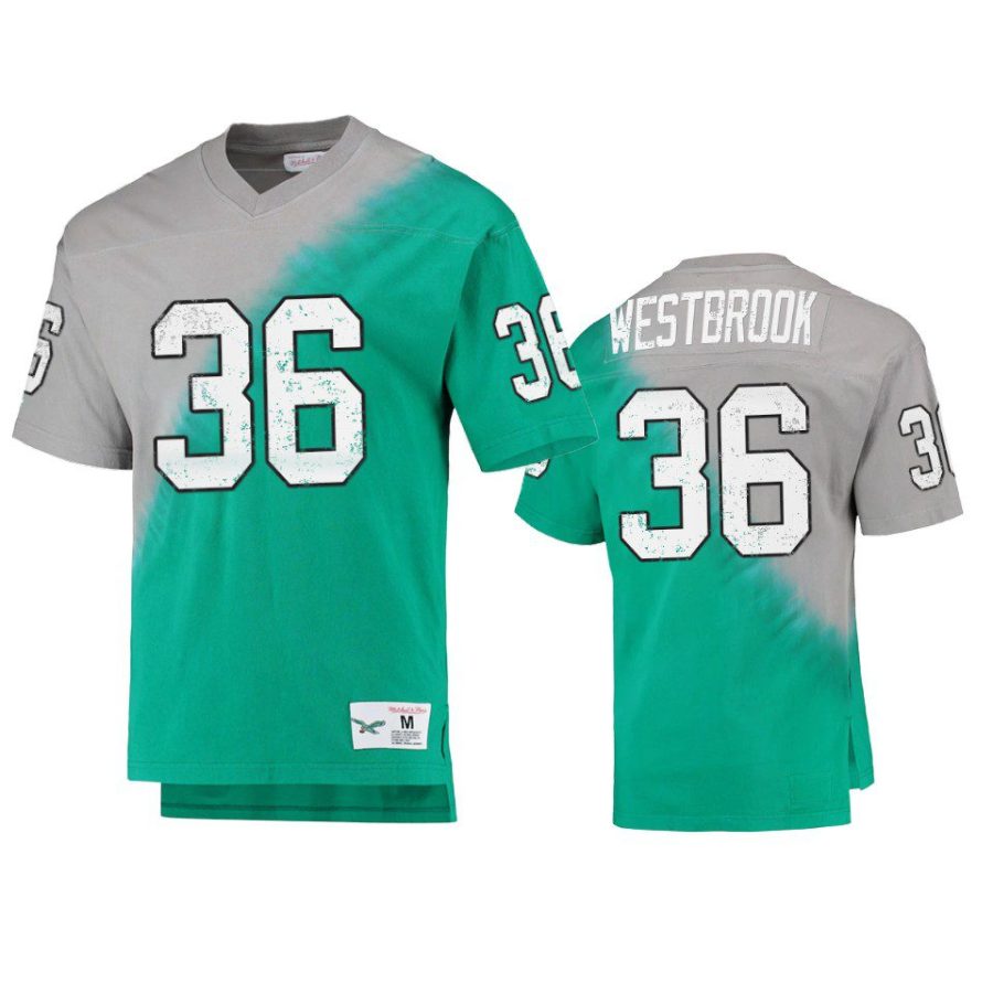 eagles brian westbrook gray green retro t shirt