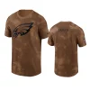 eagles brown 2023 salute to service sideline t shirt