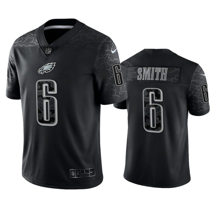 eagles devonta smith black reflective limited jersey