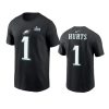 eagles jalen hurts black super bowl lvii t shirt