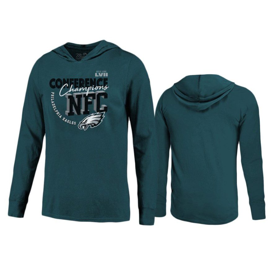 eagles midnight green 2022 nfc champions high tide long sleeve t shirt