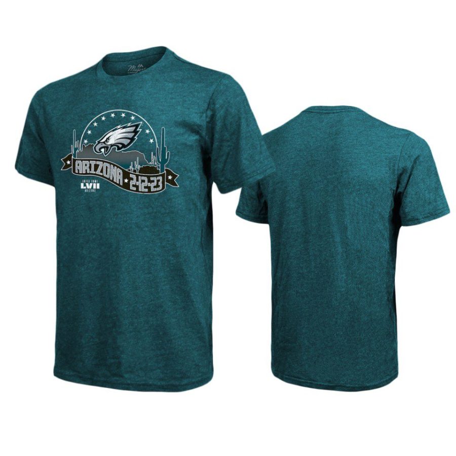 eagles midnight green super bowl lvii desert t shirt