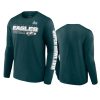 eagles midnight green super bowl lvii star trail long sleeve t shirt