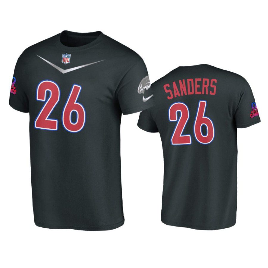 eagles miles sanders black 2023 pro bowl nfc t shirt