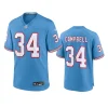 earl campbell titans light blue oilers throwback game jersey