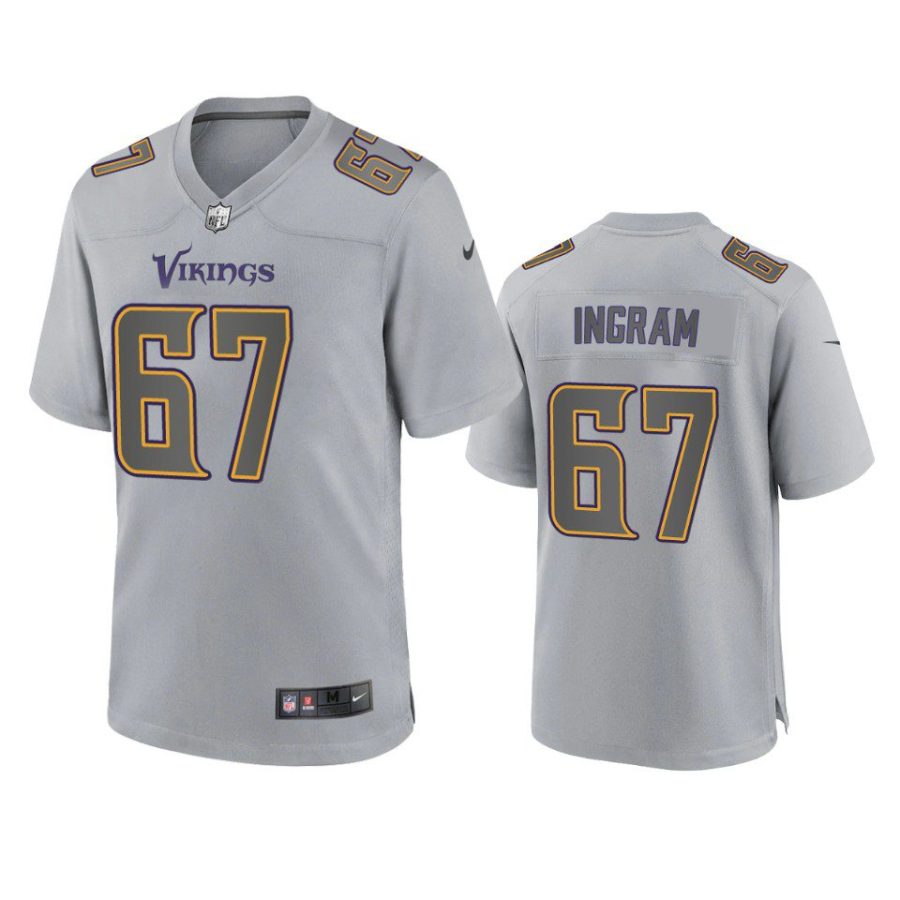 ed ingram vikings atmosphere fashion game gray jersey