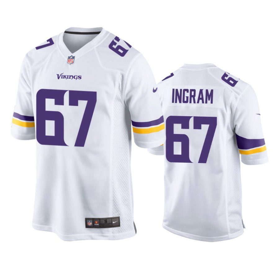 ed ingram vikings game white jersey