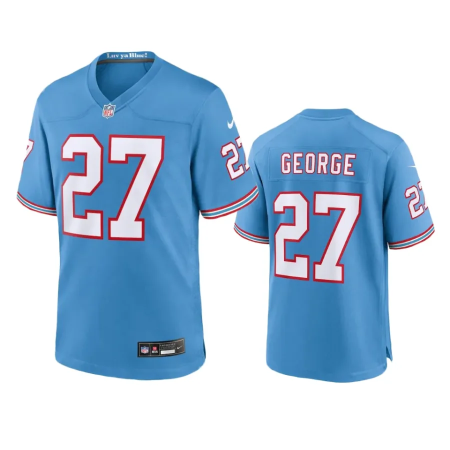 eddie george titans light blue oilers throwback game jersey