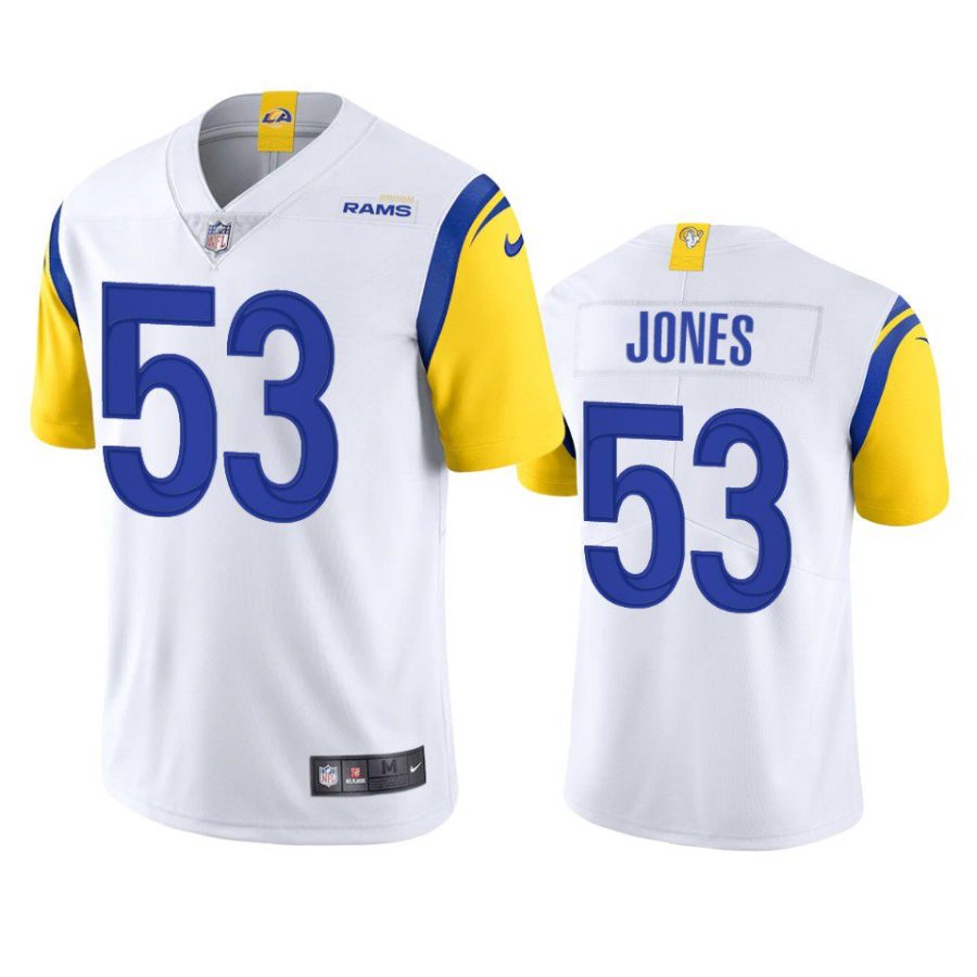 ernest jones rams jersey white alternate vapor limited