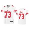 evan neal game youth white jersey