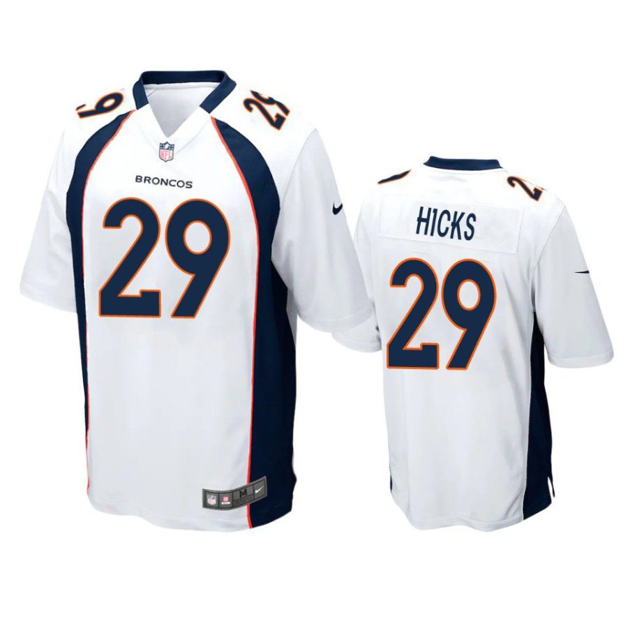 faion hicks broncos white game jersey