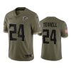 falcons a.j. terrell olive limited 2022 salute to service jersey