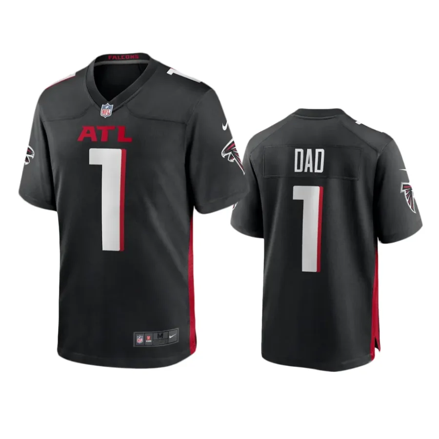 falcons black number 1 dad jersey