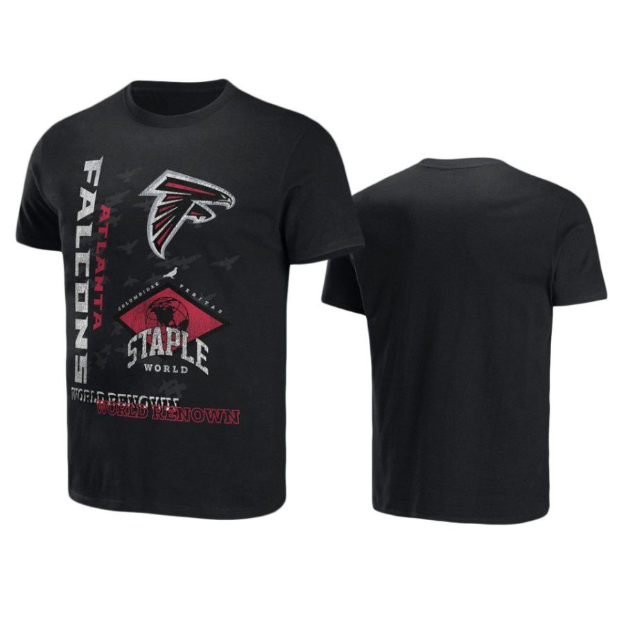 falcons black staple world renowned t shirt