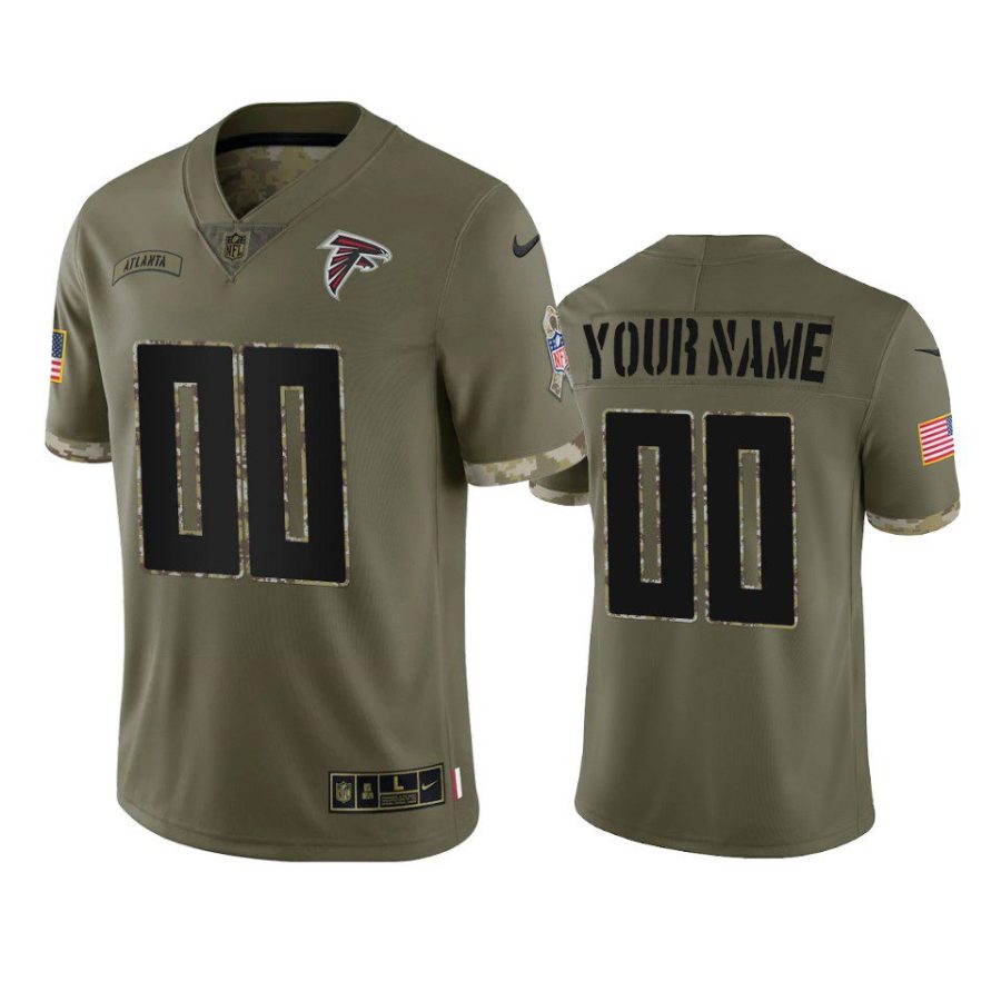 falcons custom olive limited 2022 salute to service jersey