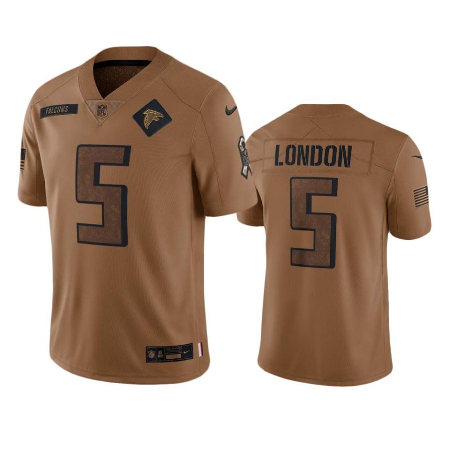 falcons drake london brown limited 2023 salute to service jersey