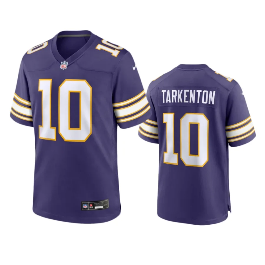 fran tarkenton vikings purple classic game jersey